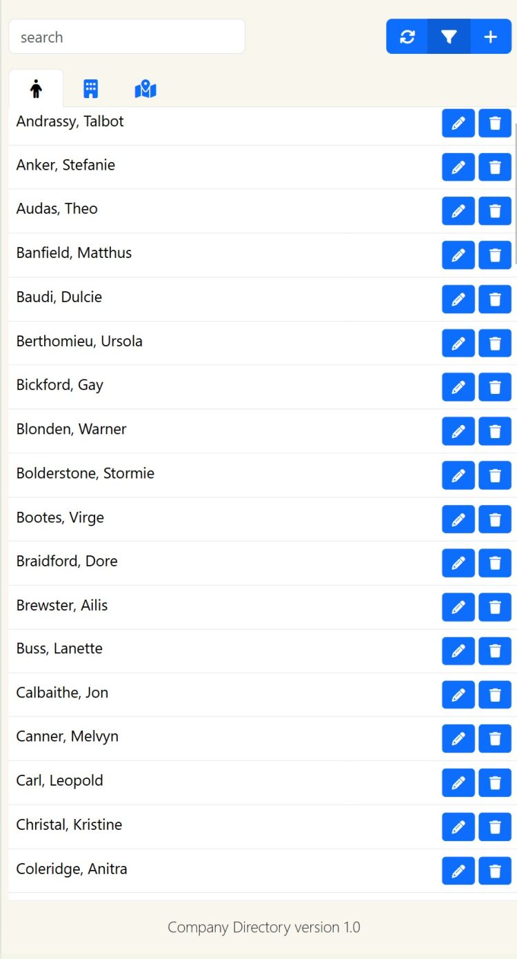 Company Directory Project Image